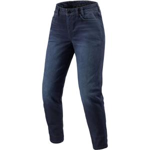 Jean moto fuselé Revit Harper pour femme - Bleu foncé délavé