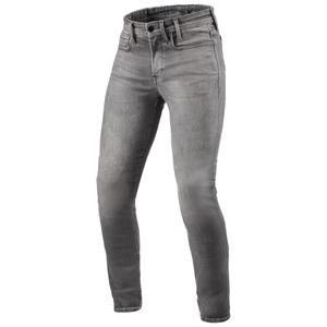Jean moto skinny Revit Piston 3 Long délavé gris