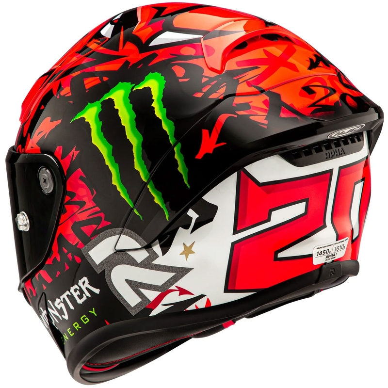 Casque moto intégral HJC RPHA 1 Quartararo Replica II MC1 rouge-noir-blanc-vert