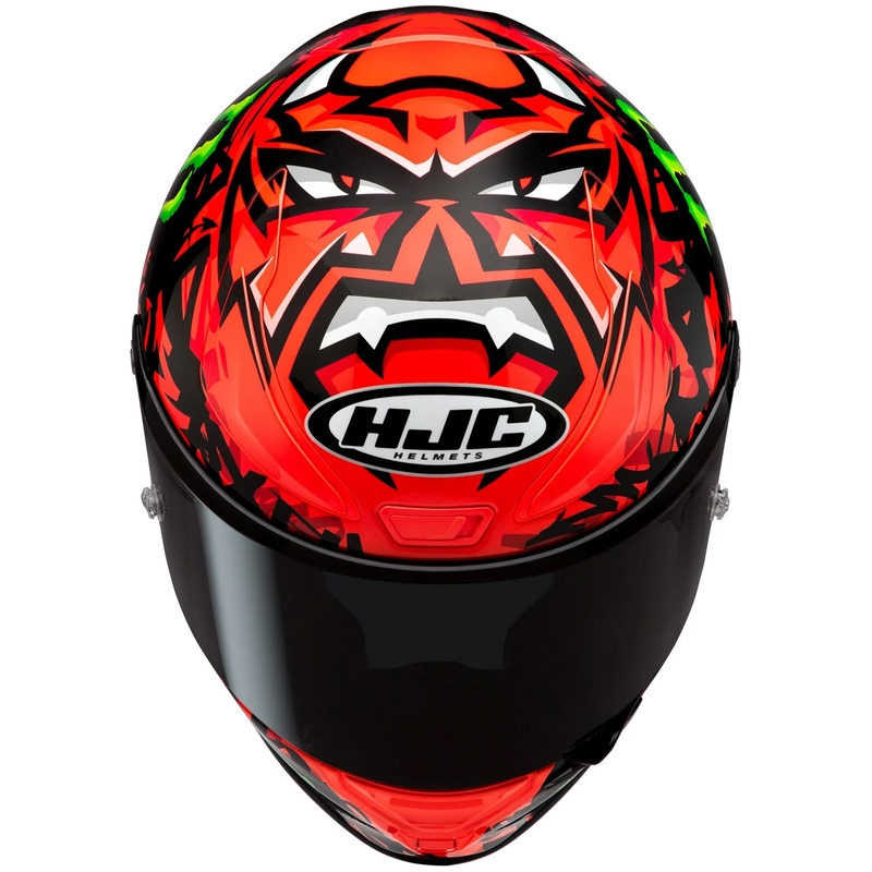 Casque moto intégral HJC RPHA 1 Quartararo Replica II MC1 rouge-noir-blanc-vert