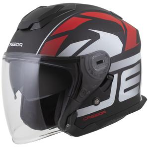 Casque moto jet Cassida Jet Tech 2.0 RoTo noir mat-rouge-blanc