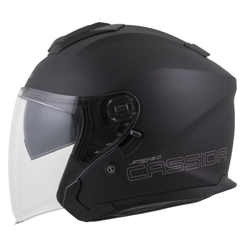 Casque moto ouvert Cassida Jet Tech 2.0 Solid noir mat-gris