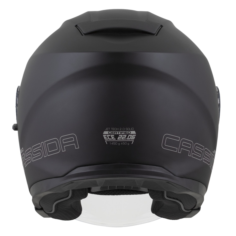 Casque moto ouvert Cassida Jet Tech 2.0 Solid noir mat-gris