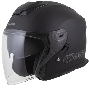 Casque moto ouvert Cassida Jet Tech 2.0 Solid noir mat-gris