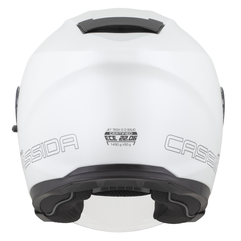 Casque moto jet Cassida Jet Tech 2.0 Solid blanc-noir-gris