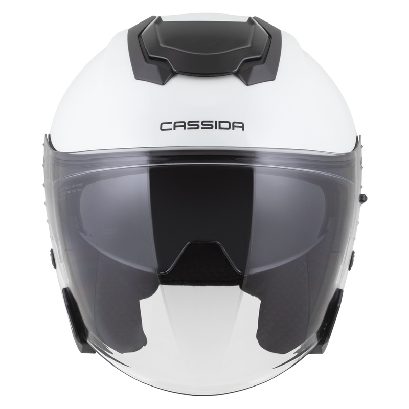 Casque moto jet Cassida Jet Tech 2.0 Solid blanc-noir-gris