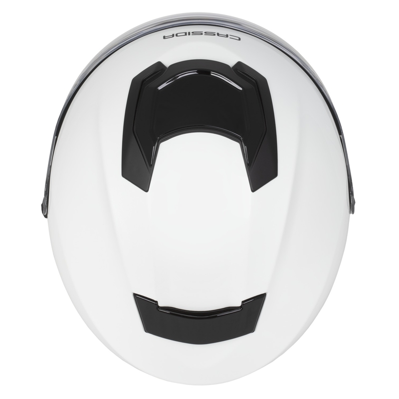 Casque moto jet Cassida Jet Tech 2.0 Solid blanc-noir-gris