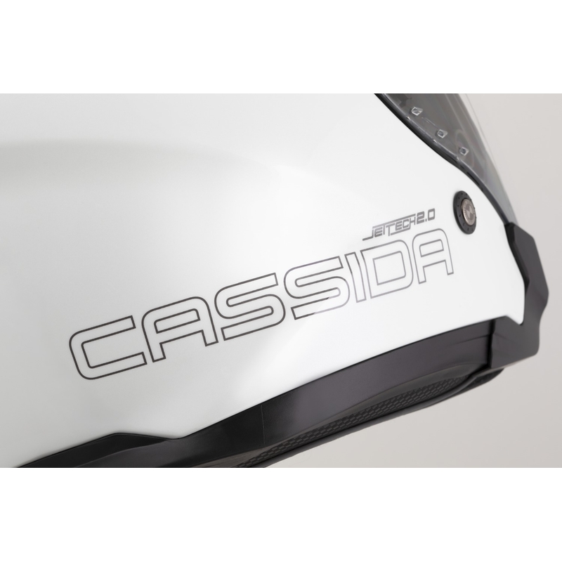 Casque moto jet Cassida Jet Tech 2.0 Solid blanc-noir-gris