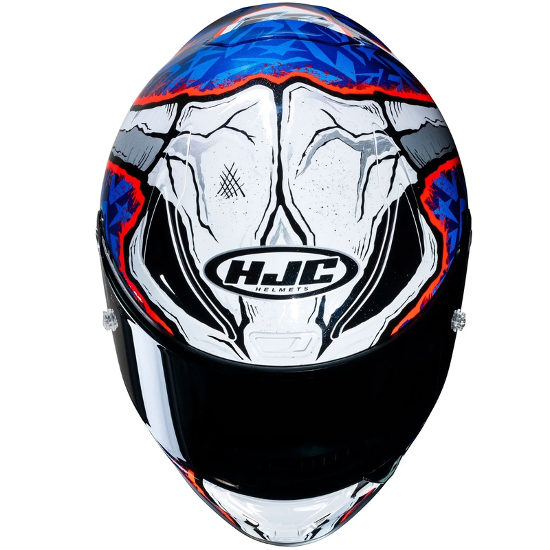 Casque moto intégral HJC RPHA 1 Garrett Gerloff Replica MC21 blanc-bleu-rouge
