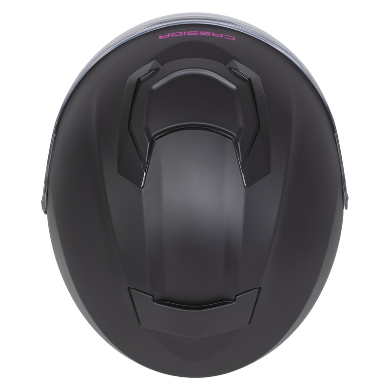 Casque moto ouvert Cassida Jet Tech 2.0 Solid noir mat-rose