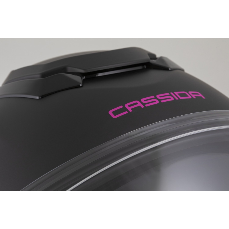 Casque moto ouvert Cassida Jet Tech 2.0 Solid noir mat-rose