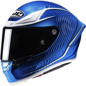 Casque moto intégral HJC RPHA 1 Lovis MC2 bleu-blanc-noir