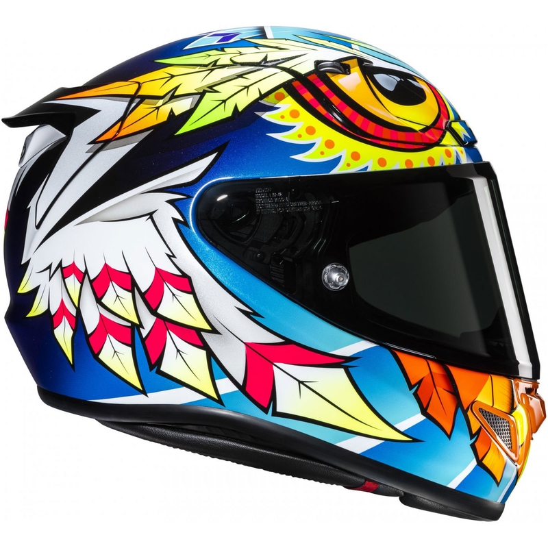 Casque moto intégral HJC RPHA 12 Spasso MC3H bleu-jaune-rouge