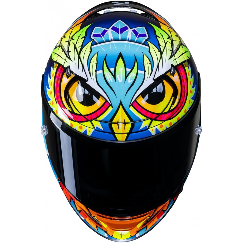 Casque moto intégral HJC RPHA 12 Spasso MC3H bleu-jaune-rouge