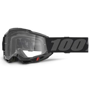 Lunettes de motocross 100% ACCURI 2 noires avec plexiglas transparent
