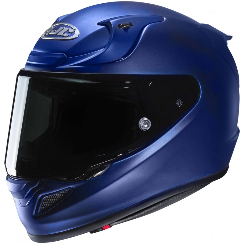 Casque moto intégral HJC RPHA 12 Solid semi plat bleu métallisé