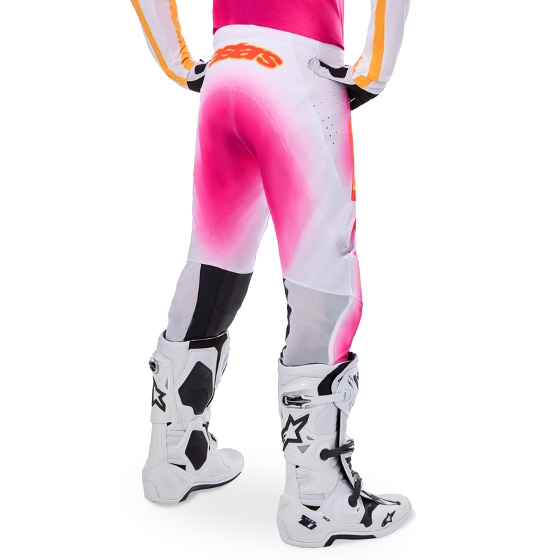 Pantalon motocross Alpinestars Supertech Limited Edition MIG Fluo Rose-Blanc-Orange