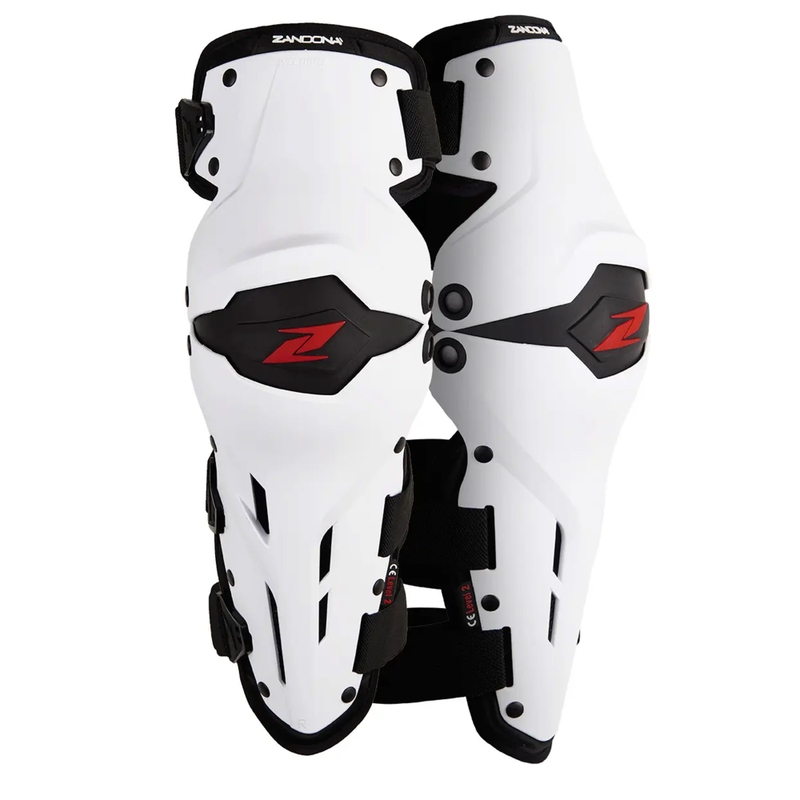 Genouillères moto Zandona X-Treme Kneeguard blanc-noir