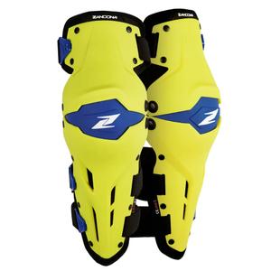 Genouillères moto Zandona X-Treme Kneeguard jaune-bleu