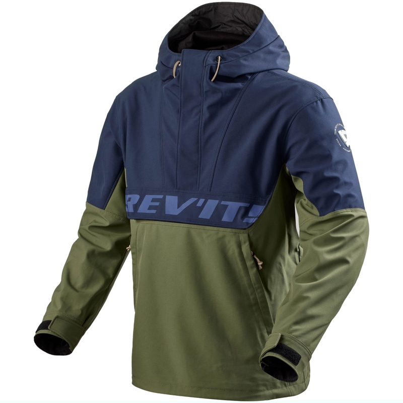 Veste de moto Revit Smock Photon bleu foncé-vert