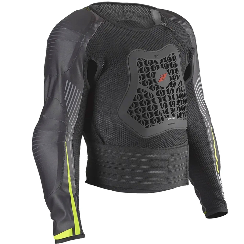 Gilet de protection pour enfant Zandona Netcube Jacket X7 noir-jaune fluo 121 - 135 cm