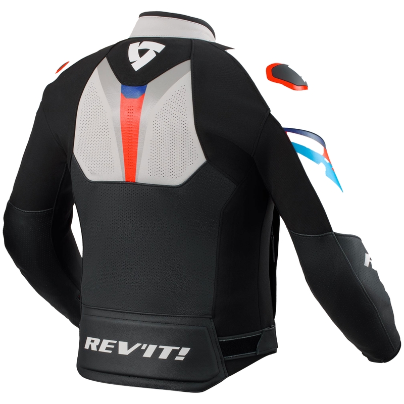 Veste de moto Revit Quantum 3 noir-gris clair