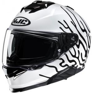 Casque moto intégral HJC i71 Celos MC3H blanc-noir-jaune