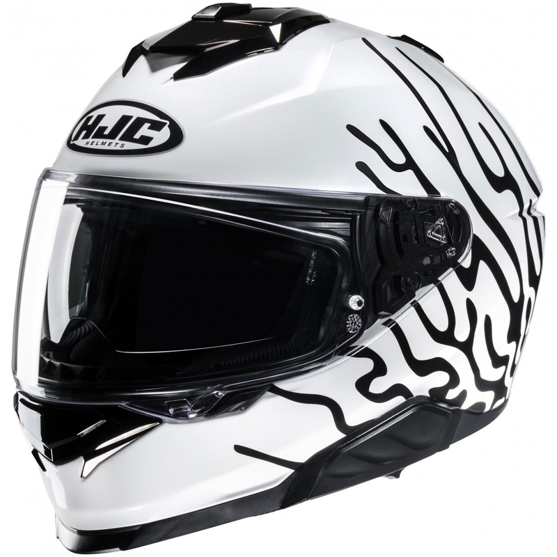 Casque moto intégral HJC i71 Celos MC3H blanc-noir-jaune