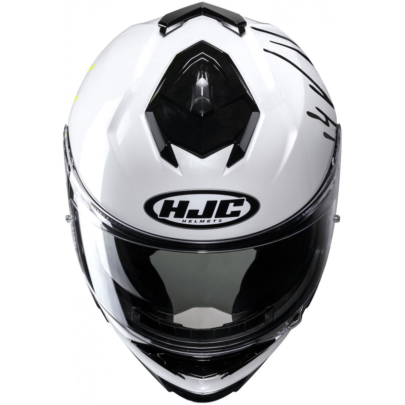 Casque moto intégral HJC i71 Celos MC3H blanc-noir-jaune