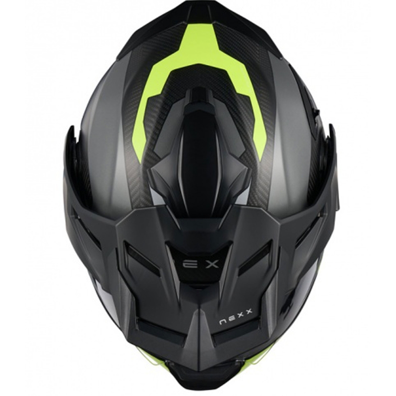 Casque moto modulable Nexx X.Lifecountry Terra gris mat-jaune fluo