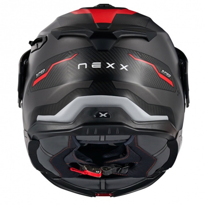 Casque moto modulable Nexx X.Lifecountry Terra gris-rouge mat soldes