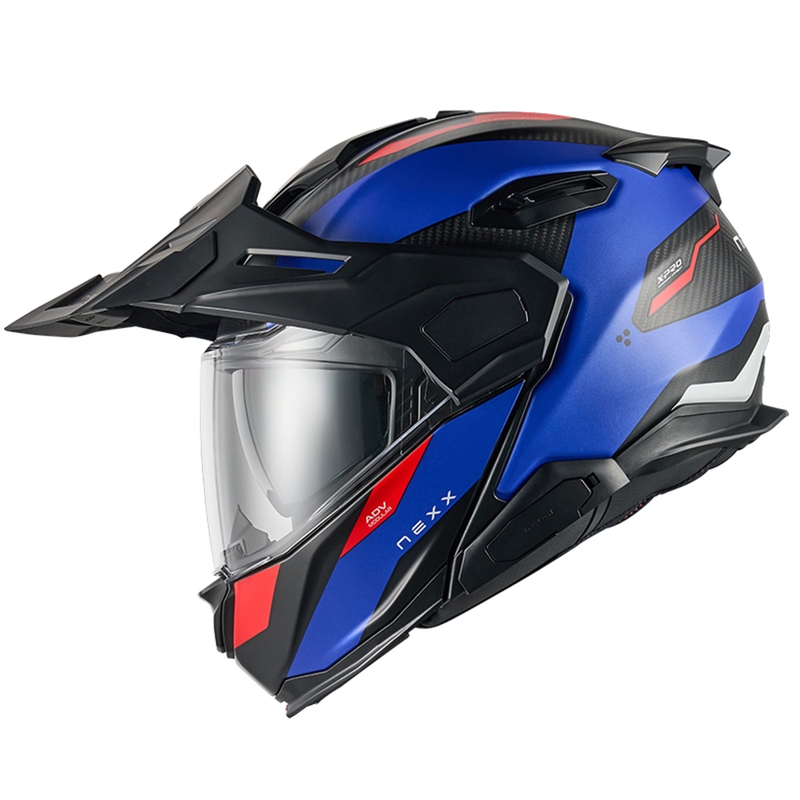 Casque moto modulable Nexx X.Lifecountry Terra bleu-rouge mat