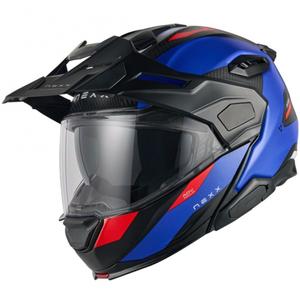 Casque moto modulable Nexx X.Lifecountry Terra bleu-rouge mat