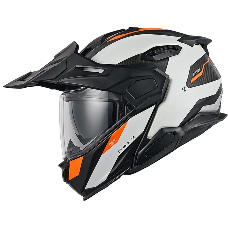 Casque moto modulable Nexx X.Lifecountry Terra blanc-orange mat soldes