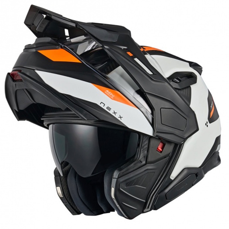 Casque moto modulable Nexx X.Lifecountry Terra blanc-orange mat soldes