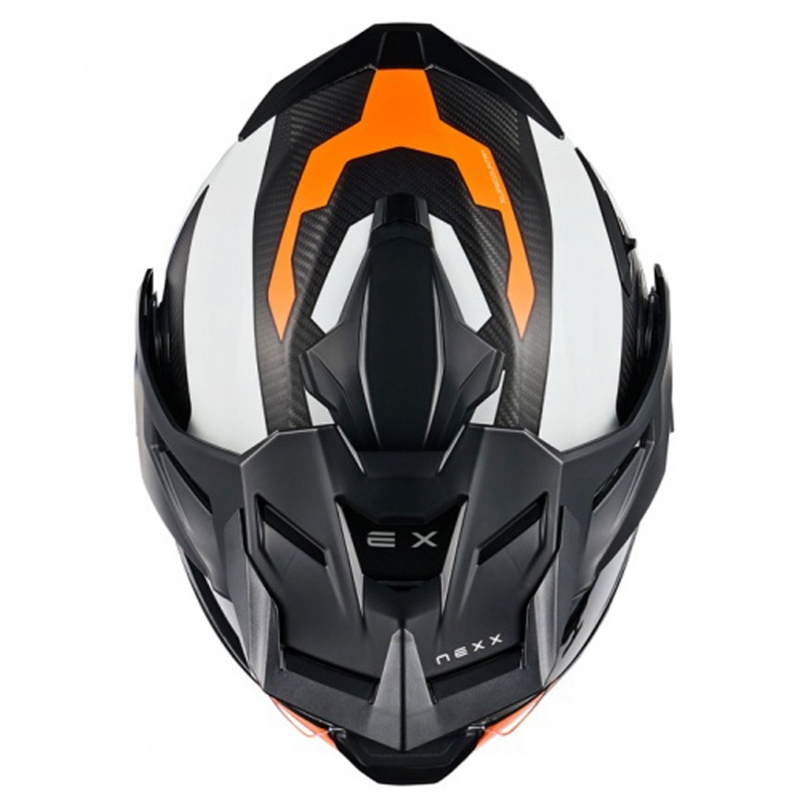 Casque moto modulable Nexx X.Lifecountry Terra blanc-orange mat soldes