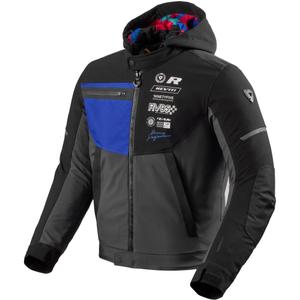 Veste de moto Revit Haste H2O noir-bleu