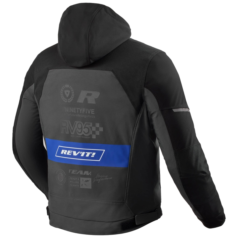 Veste de moto Revit Haste H2O noir-bleu