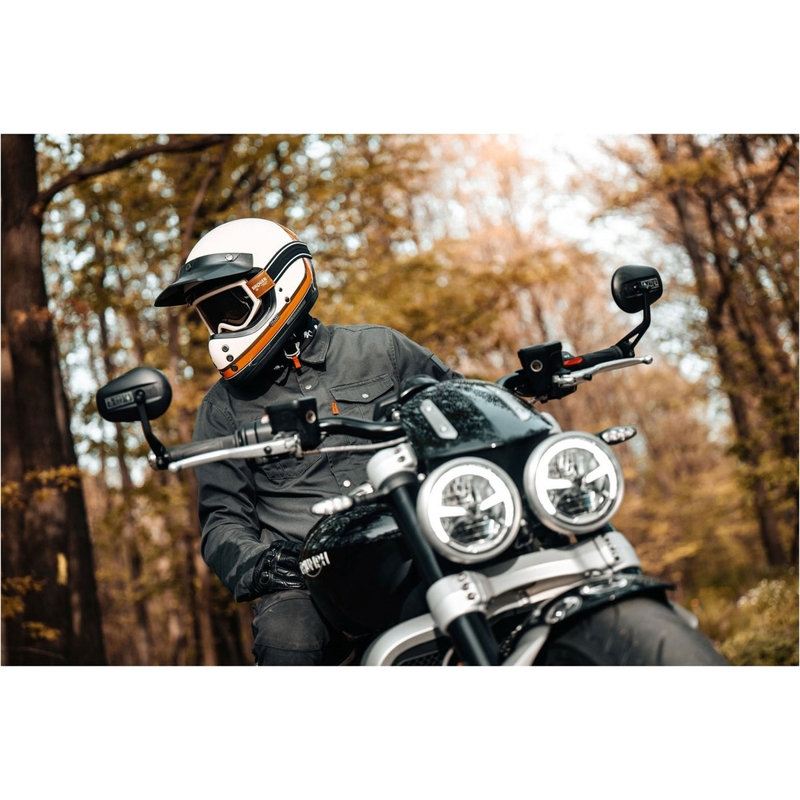 Casque moto intégral HJC V60 Scoby MC7 beige-noir-orange-gris
