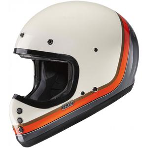 Casque moto intégral HJC V60 Scoby MC7 beige-noir-orange-gris