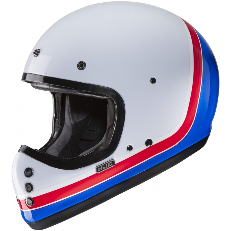 Casque moto intégral HJC V60 Scoby MC21 blanc-rouge-bleu