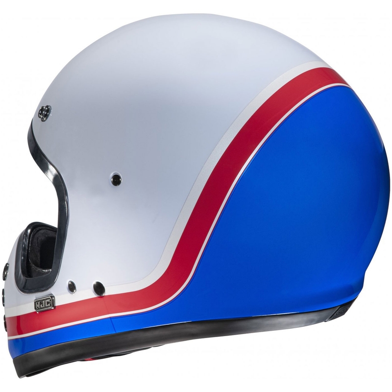 Casque moto intégral HJC V60 Scoby MC21 blanc-rouge-bleu