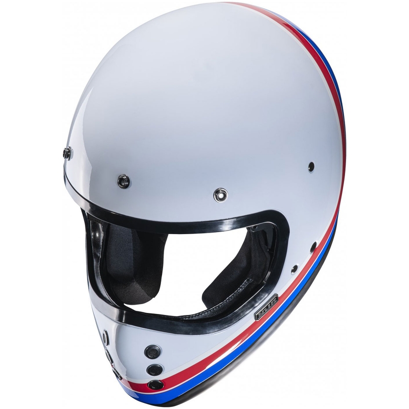 Casque moto intégral HJC V60 Scoby MC21 blanc-rouge-bleu