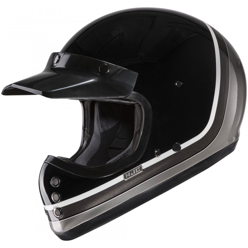 Casque moto intégral HJC V60 Scoby MC5 noir-blanc-gris