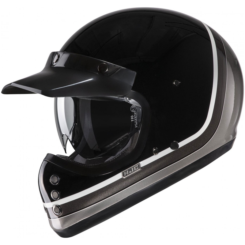 Casque moto intégral HJC V60 Scoby MC5 noir-blanc-gris