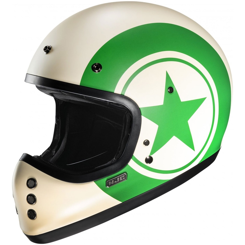 Casque moto intégral HJC V60 Nyx MC4SF blanc-vert