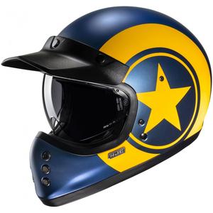 Casque moto intégral HJC V60 Nyx MC3SF bleu-jaune