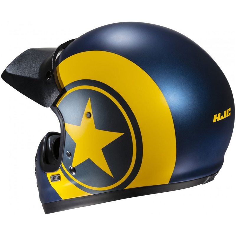 Casque moto intégral HJC V60 Nyx MC3SF bleu-jaune