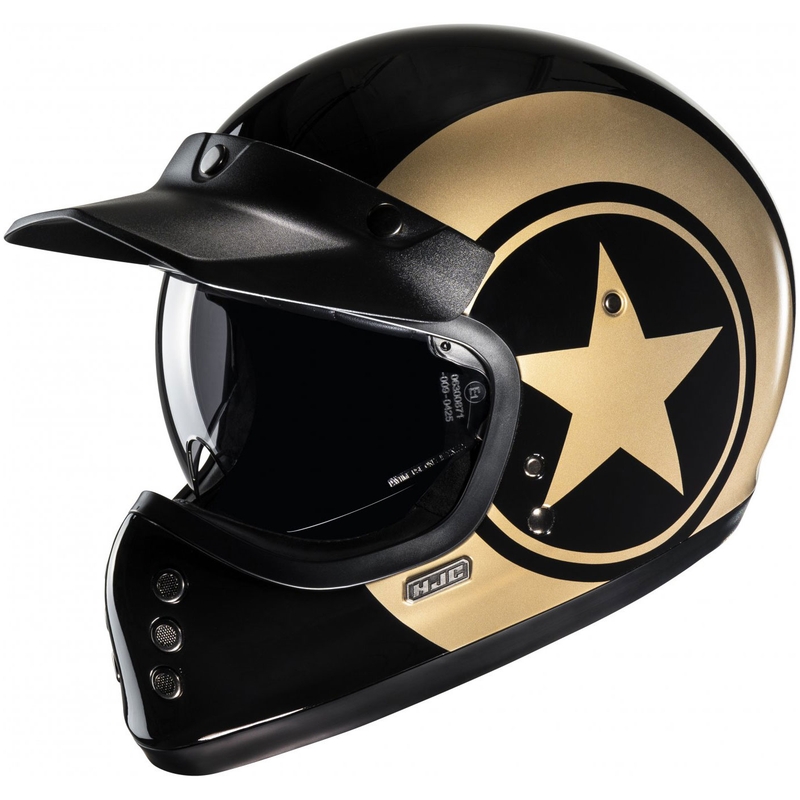Casque moto intégral HJC V60 Nyx MC9 noir-or