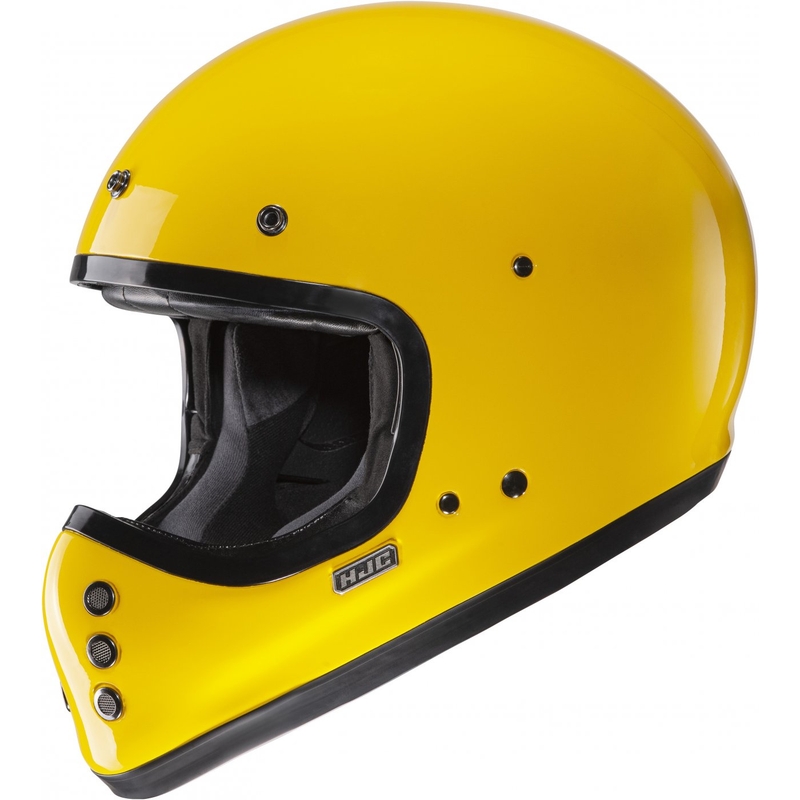 Casque moto intégral HJC V60 Solid jaune foncé